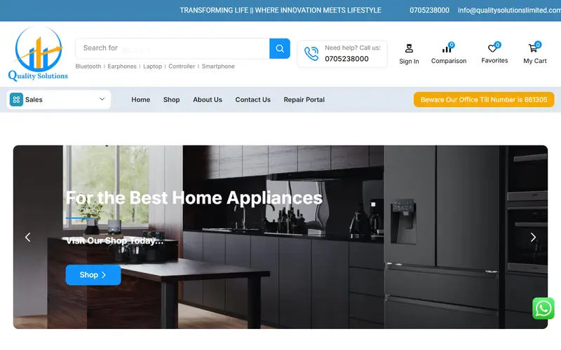 Quality Solutions website screenshot
